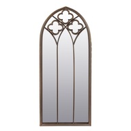 Hnedé nástenné zrkadlo okenica štýlová starožitná dekorácia