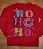 354 #nutmeg- Świąteczny sweter napis 7/8L_128cm