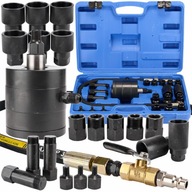 Pneumatické kladivo na vstrekovače, sťahovák a vyťahovák s adaptérmi black, 21-dielna sada