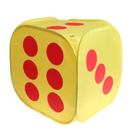 Nový prenosný stan na hranie v tvare kocky, žltý