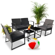 Zestaw mebli ogrodowych RODOS kanapa + 2 fotele + 2 stoliki 5 elementów