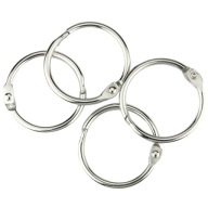 Fém pántoló karika 25mm ezüst - 4db