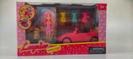 Lalka Laynier - Modne Sukienki i Różowy Samochód