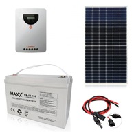 Zestaw solarny 180W Akumulator 100Ah Regulator MPPT KAMPER DOMEK KEMPING