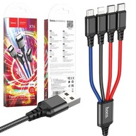 USB kábel pre telefón 4v1 (2X USB-C , LIGHTNING , MICRO-USB)
