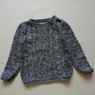 H&M połyskujący sweterek z warkoczowym splotem 98/104