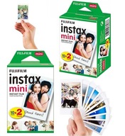 2x Film Fujifilm Instax mini 20 szt Wkłady Papier fotograficzny mini 7,9,11