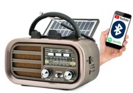 RADIO KUCHENNE PRZENOŚNE SOLAR AKUMULATOR USB BLUETOOTH