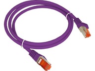 ALANTEC Patchcord Kabel Sieciowy S/FTP kat.6A LAN RJ45 LSOH fioletowy 1m