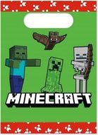 Torebki Papierowe Minecraft na Słodycze Prezenty Drobiazgi 4 szt.