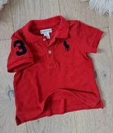 Ralph Lauren 6m polo czerwone 68-74cm