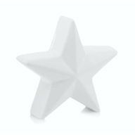 Biela figúrka keramická hviezdička dekorácia 8 cm