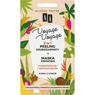 AA Voyage Voyage 2w1 peeling gruboziarnisty+maska kremowa kawa i kokos