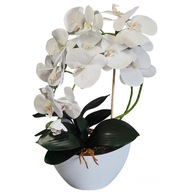 Orchidea umelá orchidea kvety biele ako živé veľmi starostlivo vyrobené