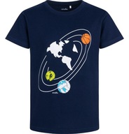 T-shirt chłopięcy Koszulka dziecięca Bawełna 140 granatowy świat Piłki Endo