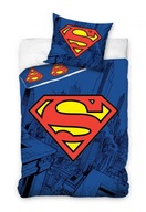 Bavlnené obliečky SUPERMAN 160 x 200 cm súprava obliečok (SUP8001)