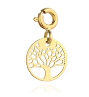Zlatý prívesok Charms Závesný stromček šťastia v kruhu 585 DARČEK 14k