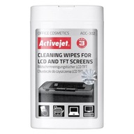 Activejet AOC-302 chusteczki do matryc LCD. 100 szt. Nawilżane chusteczki
