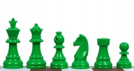 Plastové šachové figúrky (kráľ 95 mm) - zelené