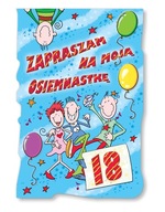 Tanie Zaproszenie na 18-tkę zestaw 10 szt ZACZ32