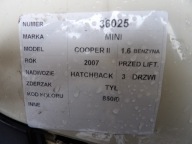 Mini Cooper II bumper rear part lak. 850/0