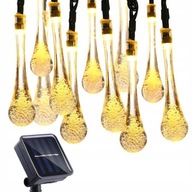 GIRLANDA SOLARNA LAMPA OGRODOWA 40 LED SOPLE 6.3M