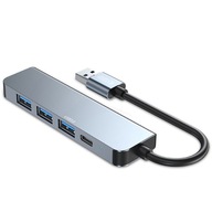 HUB ADAPTER ROZGAŁĘZIACZ ROZDZIELACZ USB-A 3.0 - USB-C TYPE-C DO KOMPUTERA