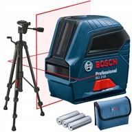 Bosch Laser krzyżowy GLL 2-10 10m czerwony + Statyw aluminiowy BT150 135cm