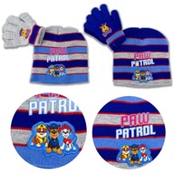 Komplet dziecięcy zimowy czapka + rękawiczki Psi Patrol niebieski CIEPŁY