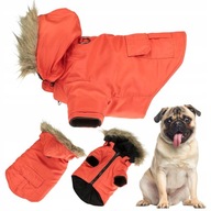Ubranko dla psa na zimę ocieplane wodoodporne z kapturem odczepianym XL