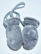 TOPOMINI detské rukavice na šnúrke na fleece plyšové 62-68-74 0-9m