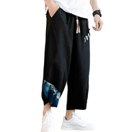 Japanese Style Cotton Linen Harem Pants Men Summer