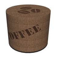 Okrúhly dekoratívny puf - JUTE COFFEE