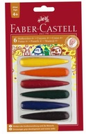 Kredki świecowe 6 kolorów FABER CASTELL