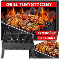 GRILL TURYSTYCZNY PRZENOŚNY WĘGLOWY SKŁADANY BBQ KEMPINGOWY WALIZKA GRILL