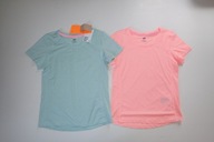 2 sztuki T-shirt H&M sport roz 146-152 nowe z meką