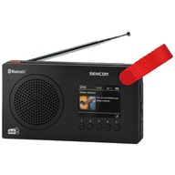 Małe radio cyfrowe analogowe przenośne 2000mAh DAB+ FM Sencor SRD 7757B