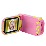 Detská kamera s 2-palcovou LED obrazovkou 1080 ružová