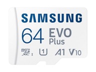 SAMSUNG EVO+ 64GB micro SDXC UHS U3 V10 A1 130MBs