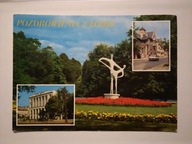 ŁÓDŹ widoki park rzeźba Staszica Akademia 1986 r.