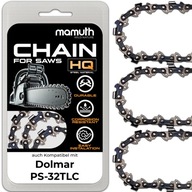 3x Řetěz 35 cm pro pilu Dolmar PS-32TLC 1,1 mm 3/8" 52 TG