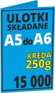 ULOTKI SKŁADANE A5 do A6 Kreda 250g - 15000 sztuk