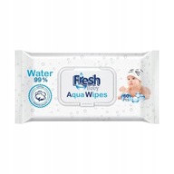 Aqua Wipes Nawilżane Chusteczki Mokre 99% Pure Water 60 sztuk dla Dzieci