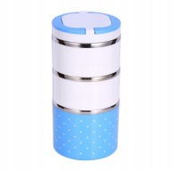 ROZSDAMENTES TERMOSZ UZSONNÁS DOBOZ FOGANTYÚVAL 3 RÉSZES