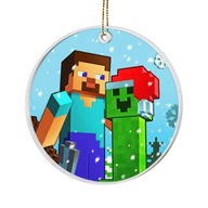 Bombka Dekoracja na Choinkę Boże Narodzenie Prezent Minecraft Steve Creeper