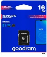 GOODRAM KARTA MICROSD 16GB MICRO + ADAPTER SD