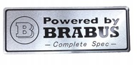 Emblemat Logo Nalepka Srebrna Do Mercedes-Benz Powered by Do BRABUS