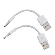 Wtyk męski audio AUX 3,5 mm na męski adapter do ładowania danych USB 2.0 M/M