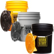 WORK STUFF Bucket WASH+RINSE+WHEELS Wiadro+sep. x3