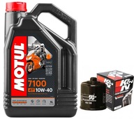 Olej MOTUL 7100 10W40 4L. + Filtr KN-138, Suzuki GSX-S750, 15-21r.